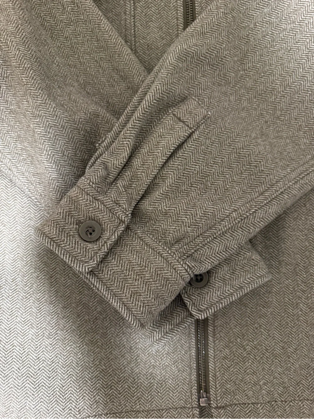 H&M Men's Heather Gray Zip-Up Shirt Jacket